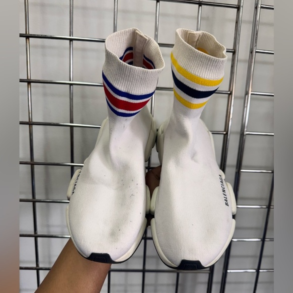 Balenciaga‎ Speed 2.0 Recycled Knit Sneaker White Sock Sneakers size EUR 39 - Picture 12 of 16